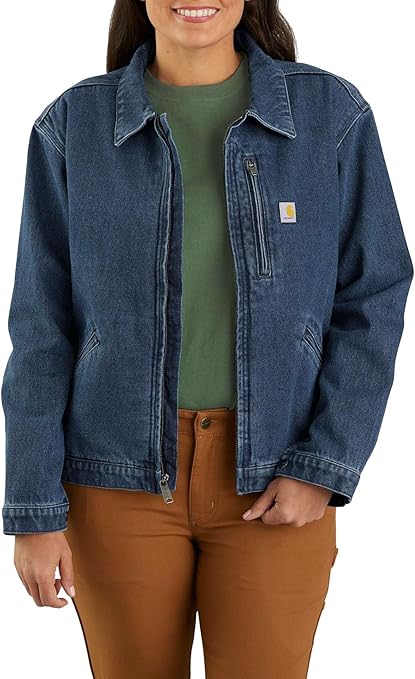 Carhartt Men's Loose Fit Denim Detroit Jacket, Mission, Medium